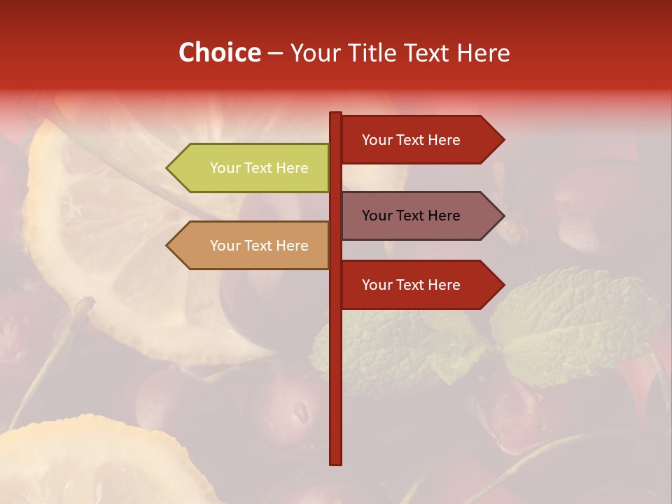 Frutto Amarena Dessert PowerPoint Template
