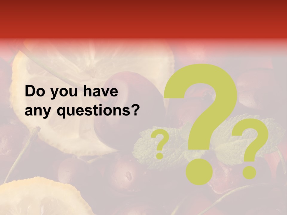 Frutto Amarena Dessert PowerPoint Template