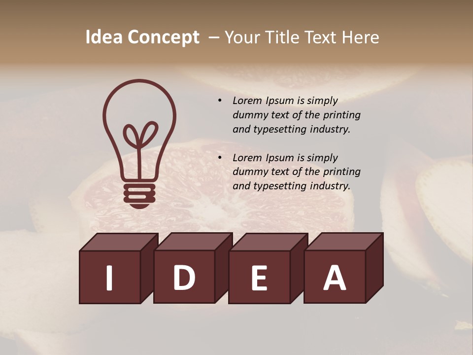 Cuchillo Mandarina Cuchillos PowerPoint Template