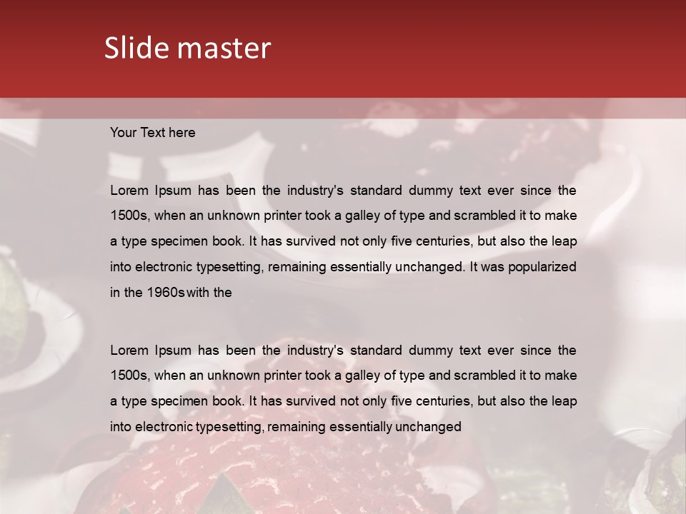 Lavare Fragole Frutti Di Bosco PowerPoint Template