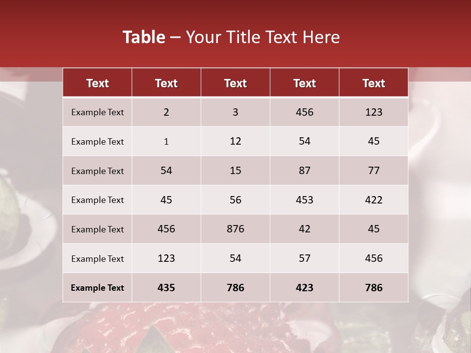 Lavare Fragole Frutti Di Bosco PowerPoint Template