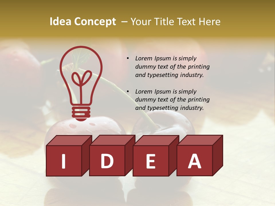 Comida Rojo Comidas PowerPoint Template