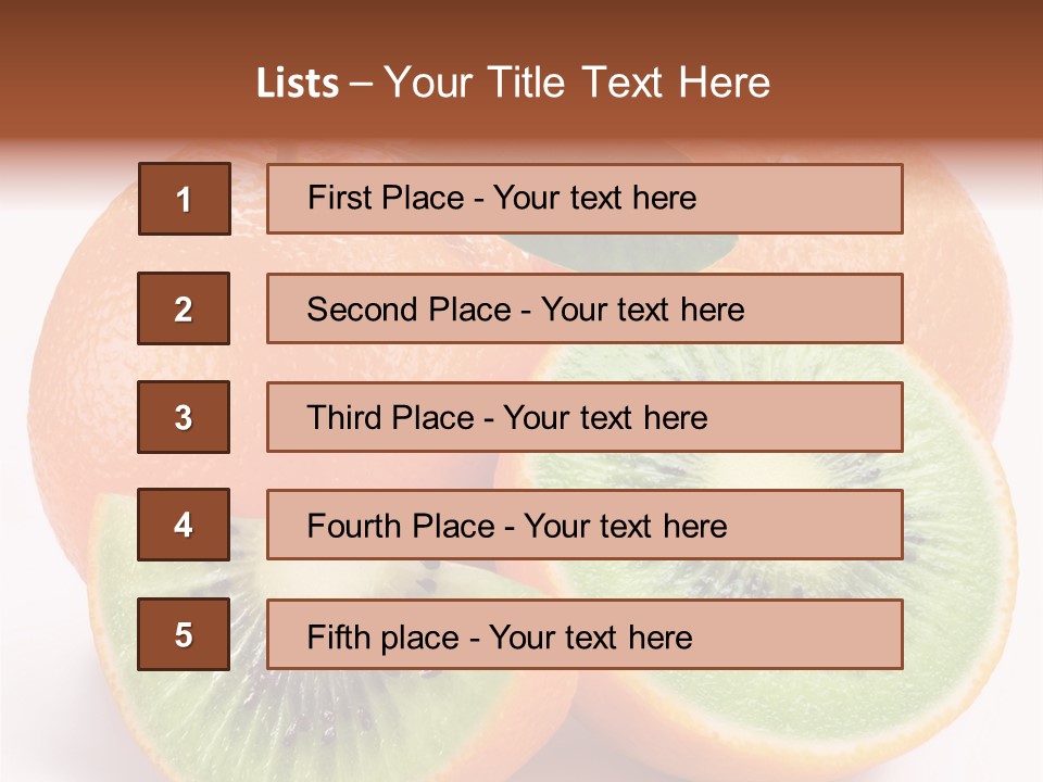 Different Isolated Kiwi PowerPoint Template