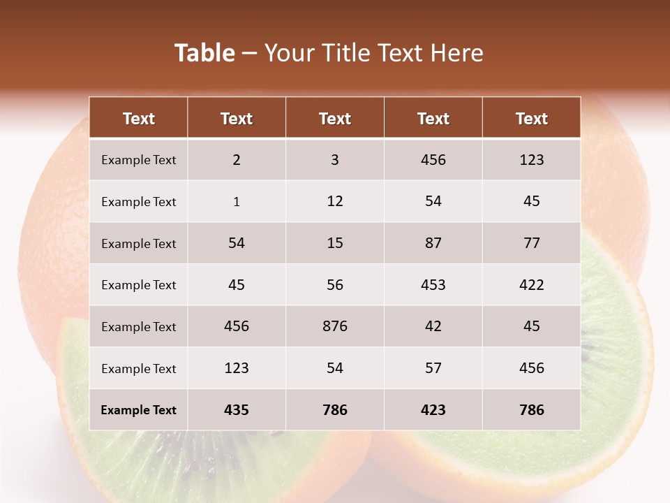 Different Isolated Kiwi PowerPoint Template