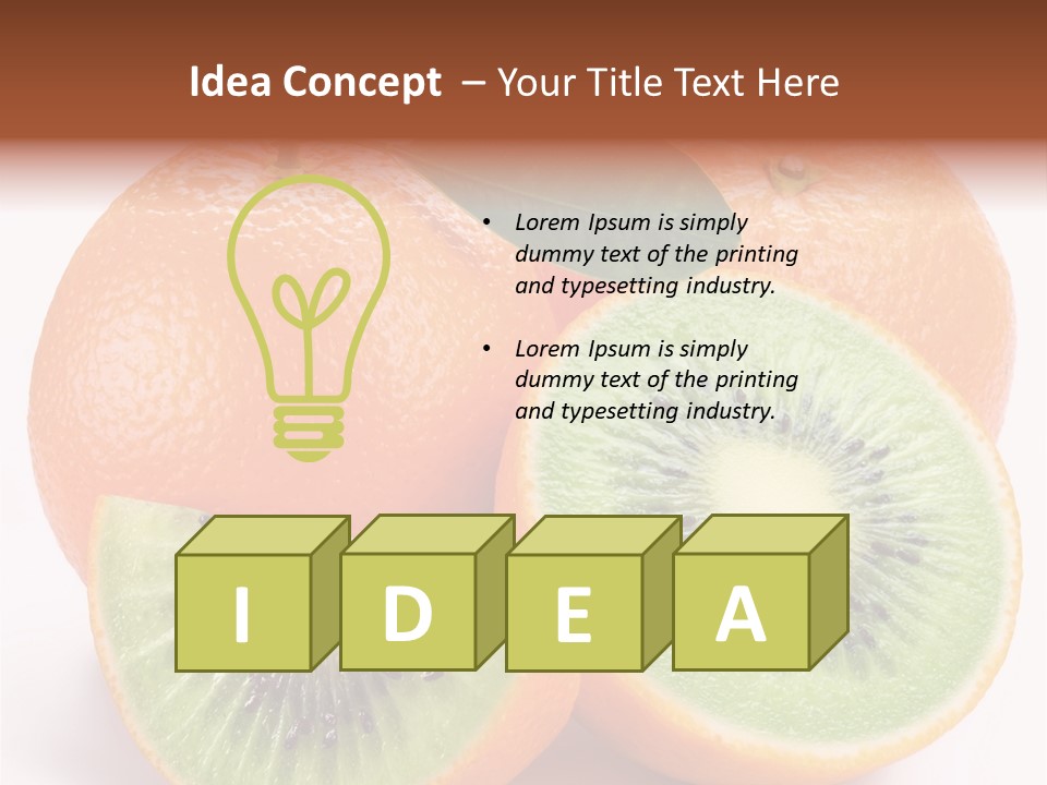 Different Isolated Kiwi PowerPoint Template