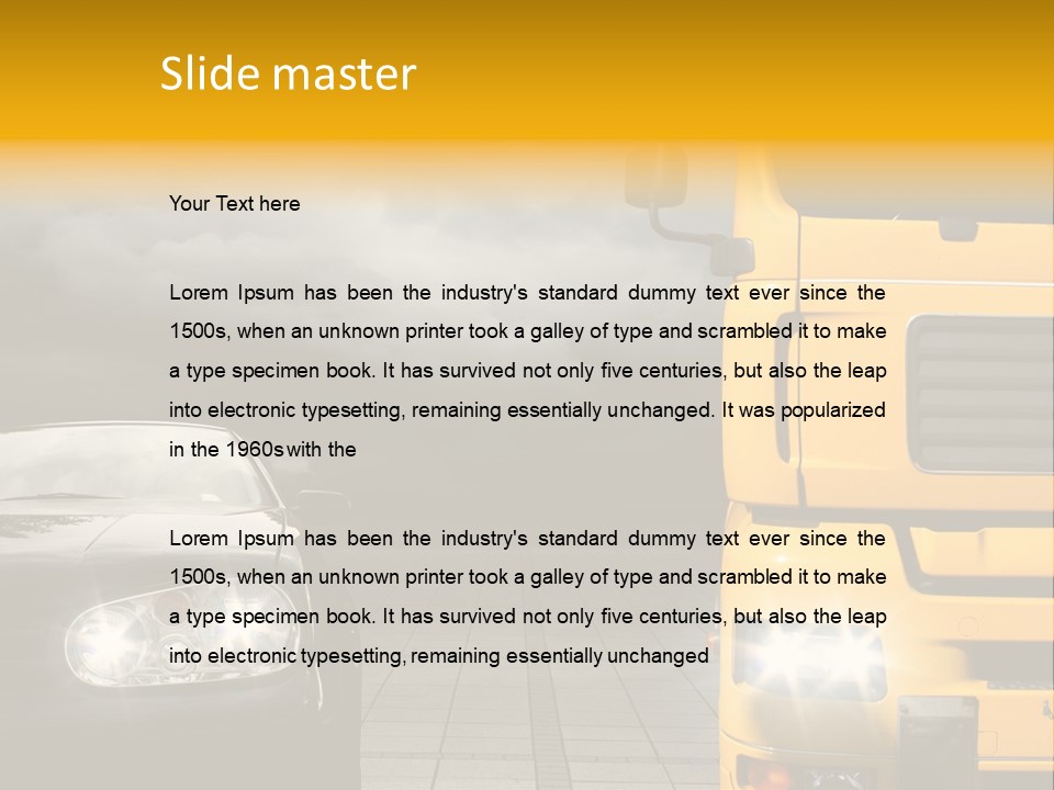 Auto Transport Sattelschlepper PowerPoint Template