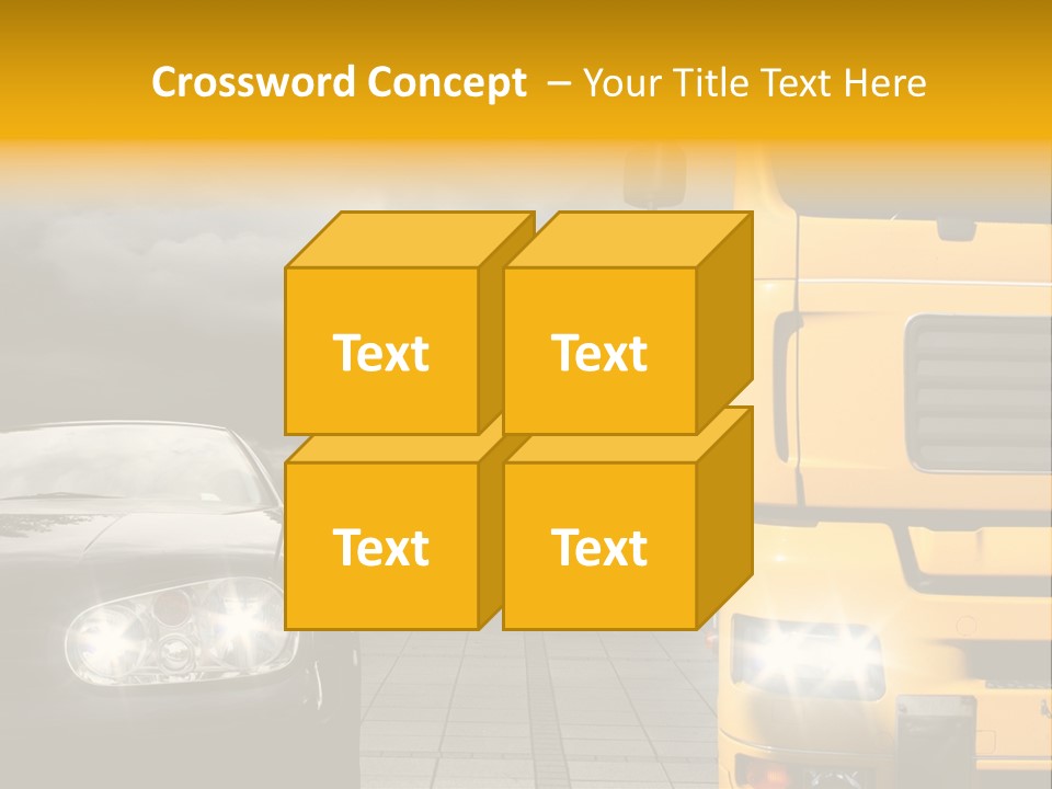 Auto Transport Sattelschlepper PowerPoint Template