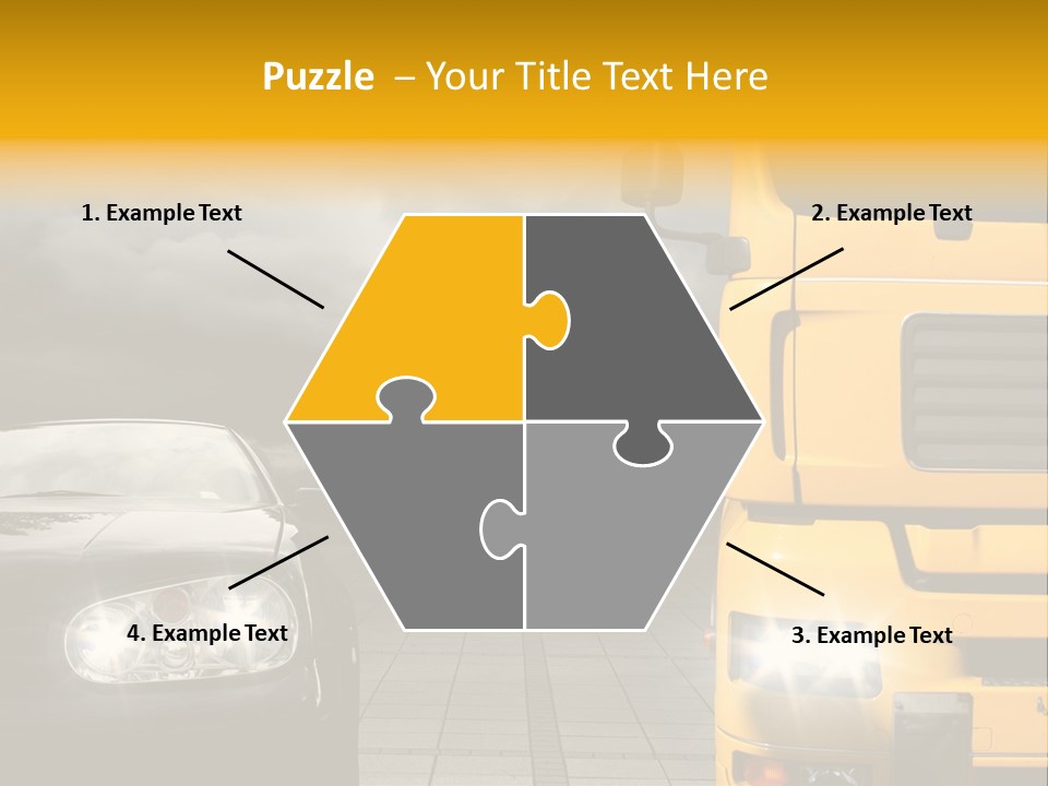 Auto Transport Sattelschlepper PowerPoint Template