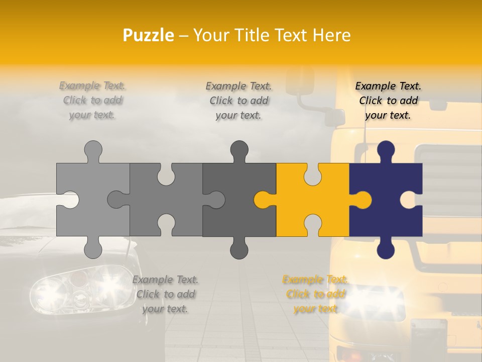 Auto Transport Sattelschlepper PowerPoint Template