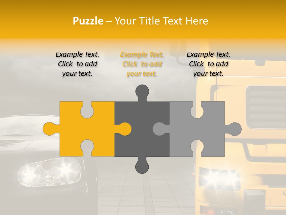 Auto Transport Sattelschlepper PowerPoint Template