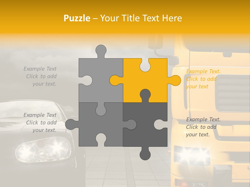 Auto Transport Sattelschlepper PowerPoint Template