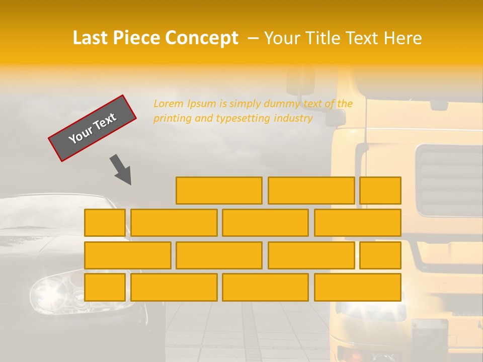 Auto Transport Sattelschlepper PowerPoint Template