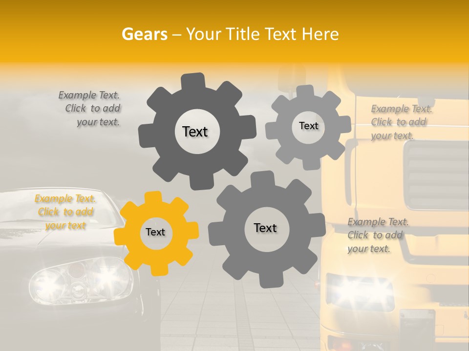 Auto Transport Sattelschlepper PowerPoint Template