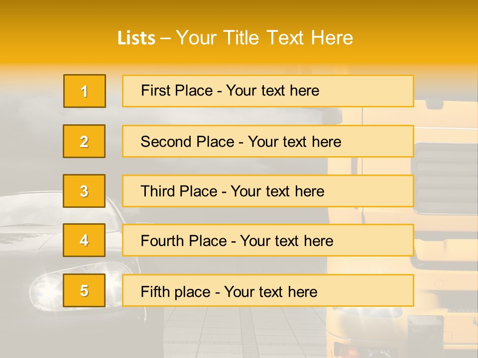 Auto Transport Sattelschlepper PowerPoint Template