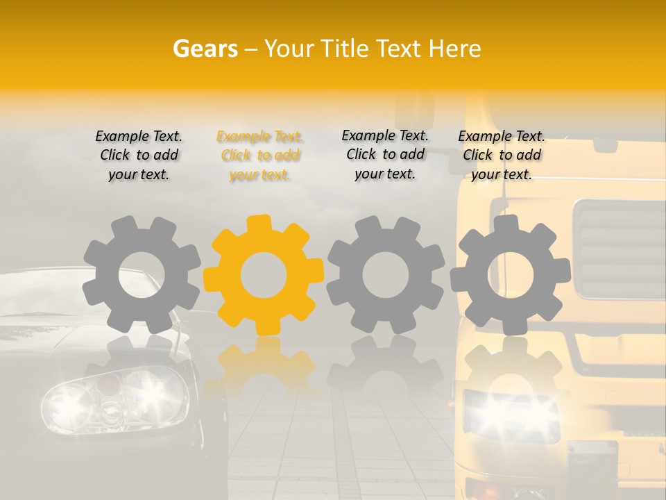 Auto Transport Sattelschlepper PowerPoint Template