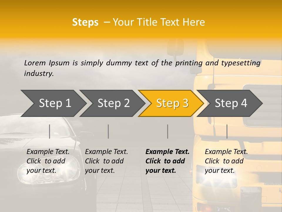 Auto Transport Sattelschlepper PowerPoint Template