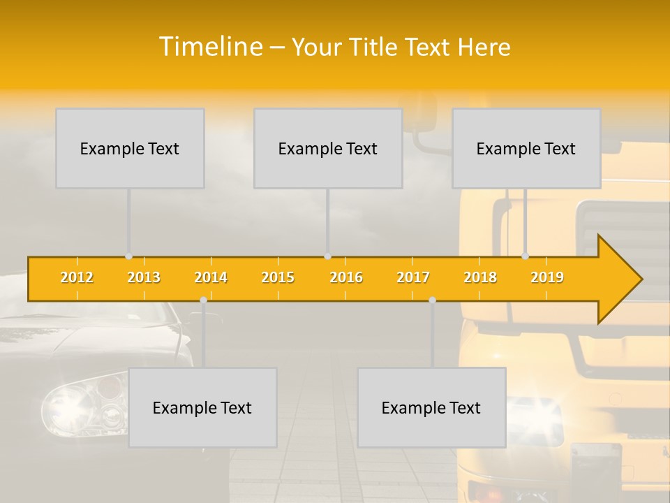 Auto Transport Sattelschlepper PowerPoint Template