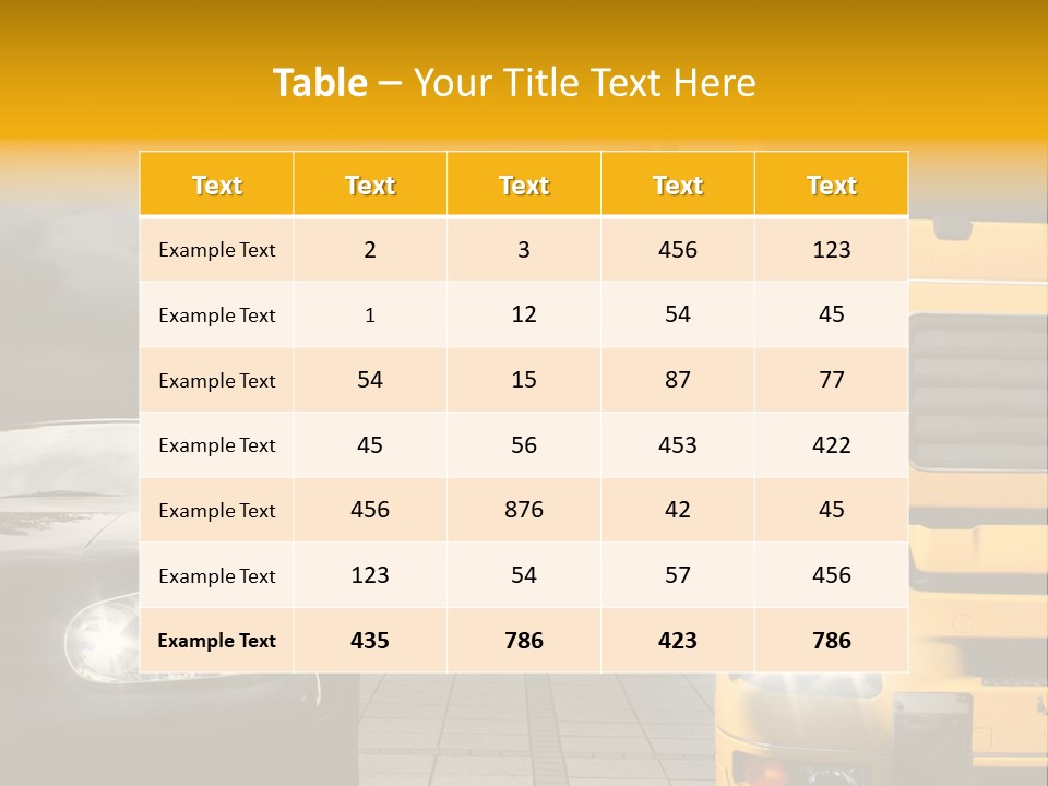 Auto Transport Sattelschlepper PowerPoint Template