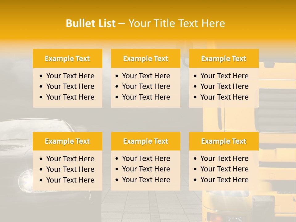 Auto Transport Sattelschlepper PowerPoint Template