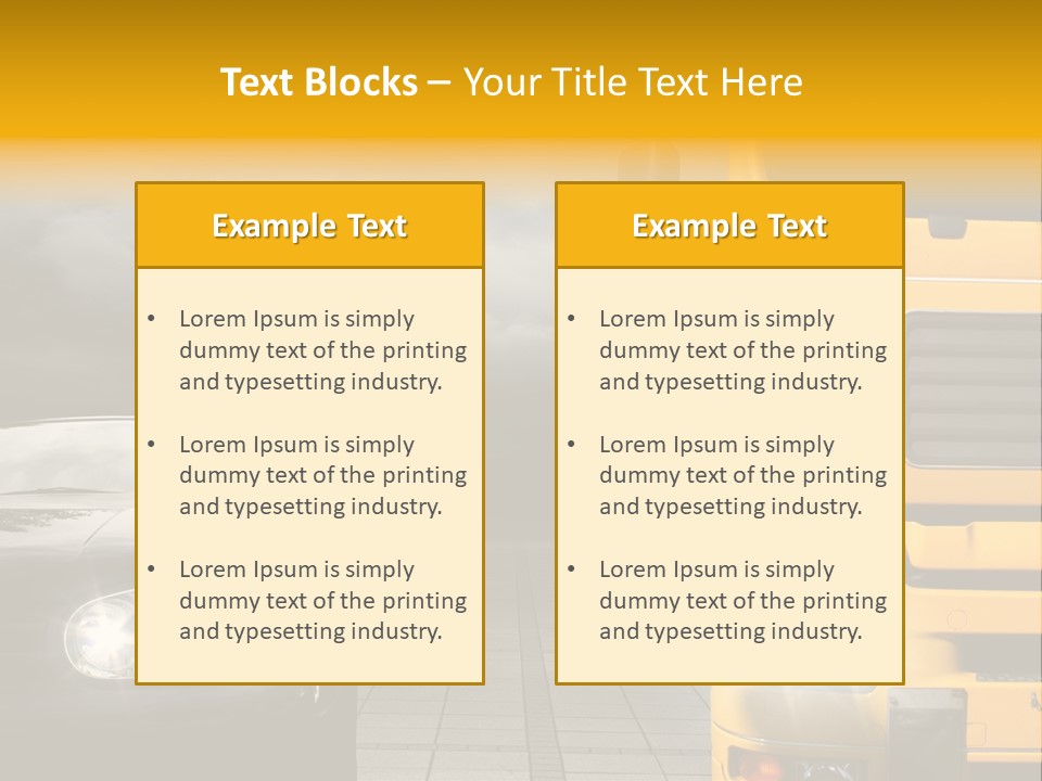 Auto Transport Sattelschlepper PowerPoint Template