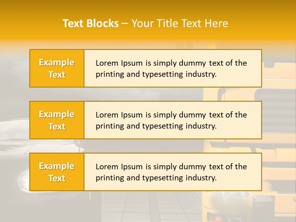 Auto Transport Sattelschlepper PowerPoint Template