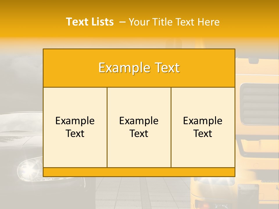 Auto Transport Sattelschlepper PowerPoint Template