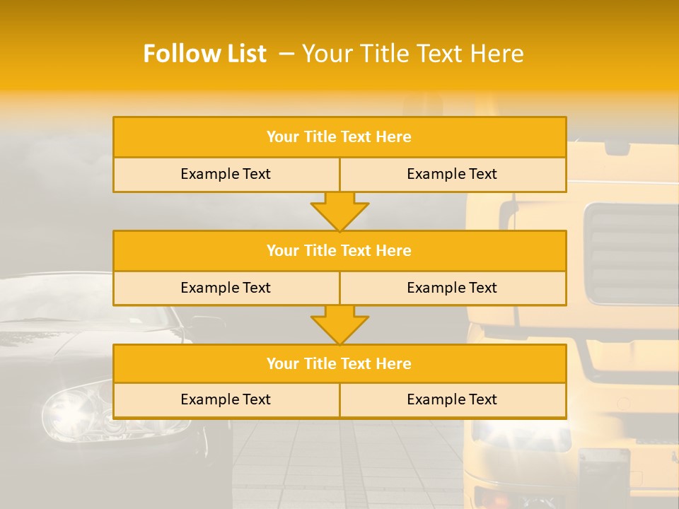 Auto Transport Sattelschlepper PowerPoint Template