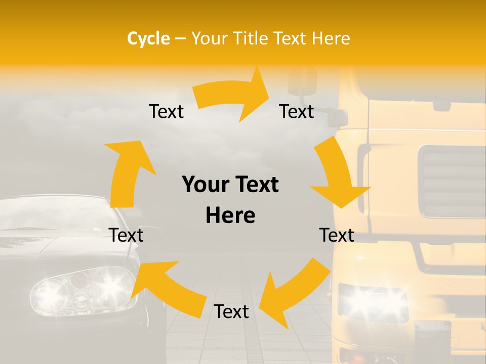 Auto Transport Sattelschlepper PowerPoint Template