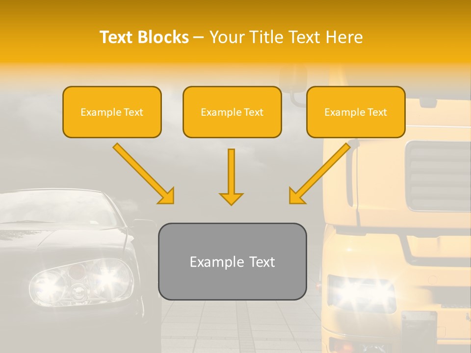 Auto Transport Sattelschlepper PowerPoint Template