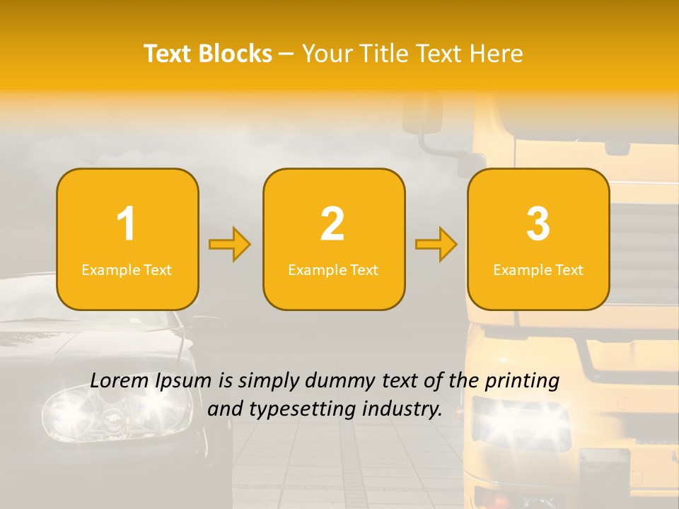 Auto Transport Sattelschlepper PowerPoint Template