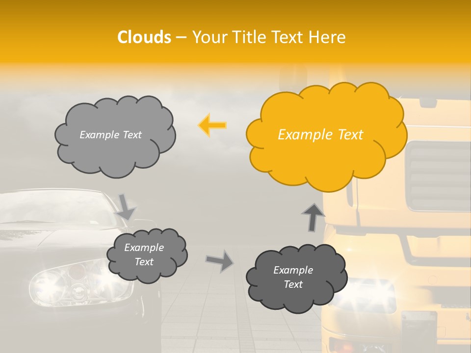 Auto Transport Sattelschlepper PowerPoint Template