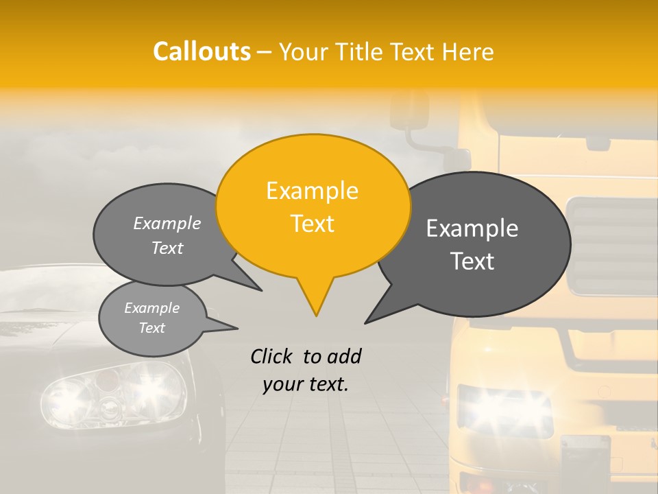 Auto Transport Sattelschlepper PowerPoint Template