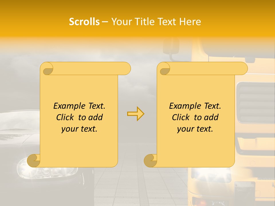 Auto Transport Sattelschlepper PowerPoint Template