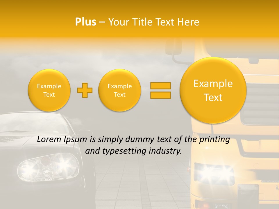 Auto Transport Sattelschlepper PowerPoint Template