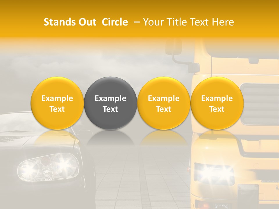 Auto Transport Sattelschlepper PowerPoint Template