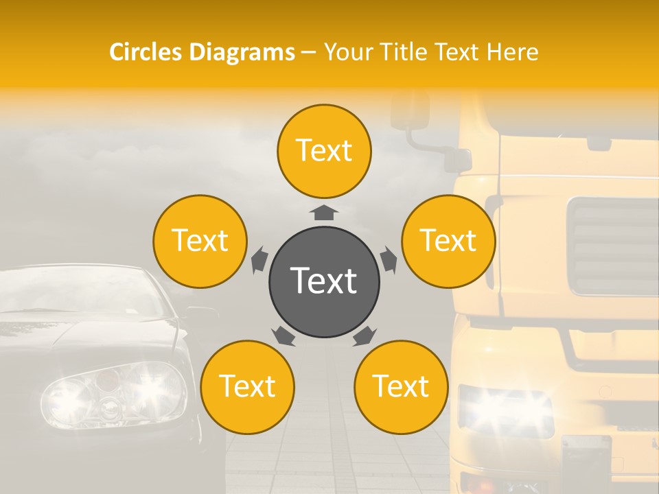 Auto Transport Sattelschlepper PowerPoint Template