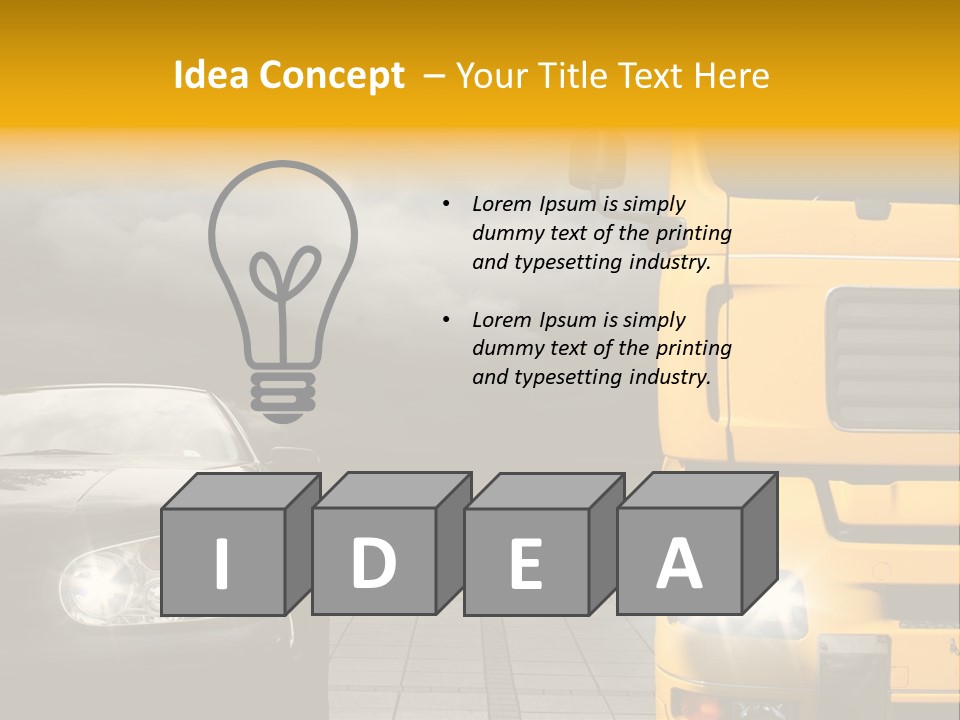 Auto Transport Sattelschlepper PowerPoint Template