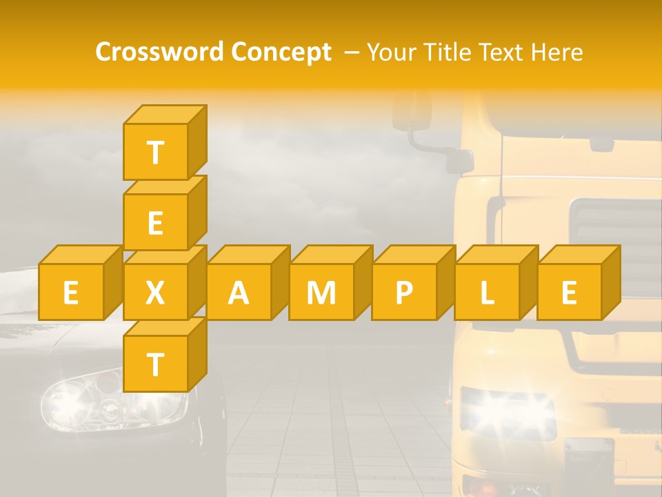 Auto Transport Sattelschlepper PowerPoint Template