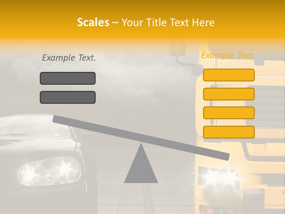 Auto Transport Sattelschlepper PowerPoint Template