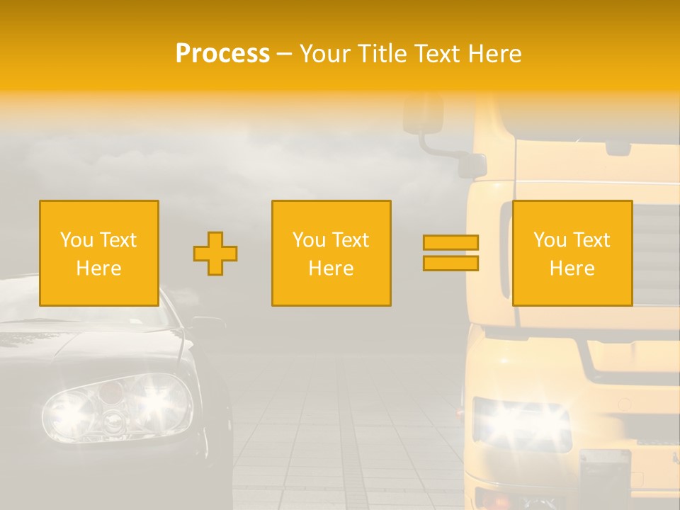 Auto Transport Sattelschlepper PowerPoint Template
