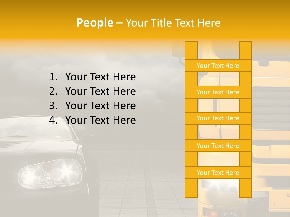 Auto Transport Sattelschlepper PowerPoint Template