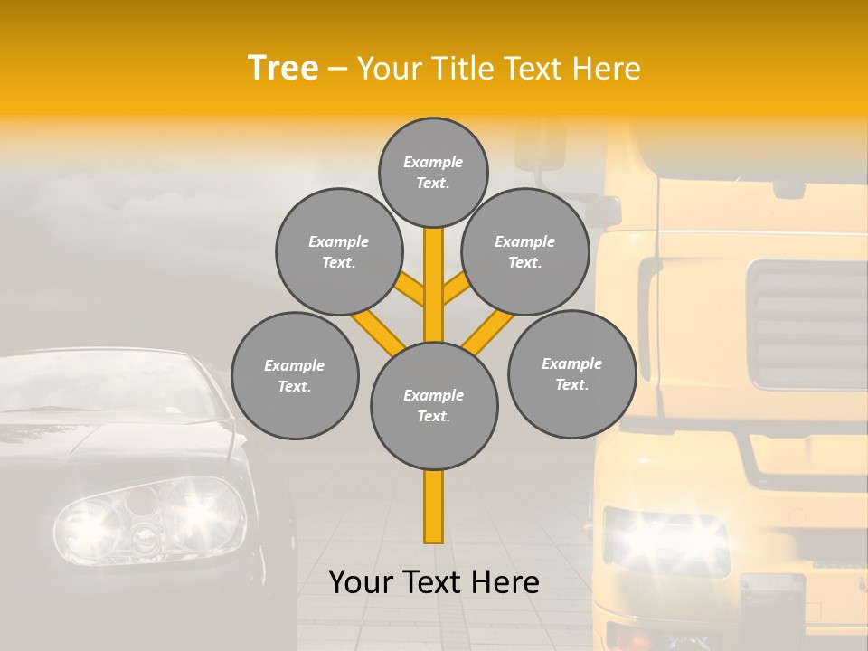 Auto Transport Sattelschlepper PowerPoint Template