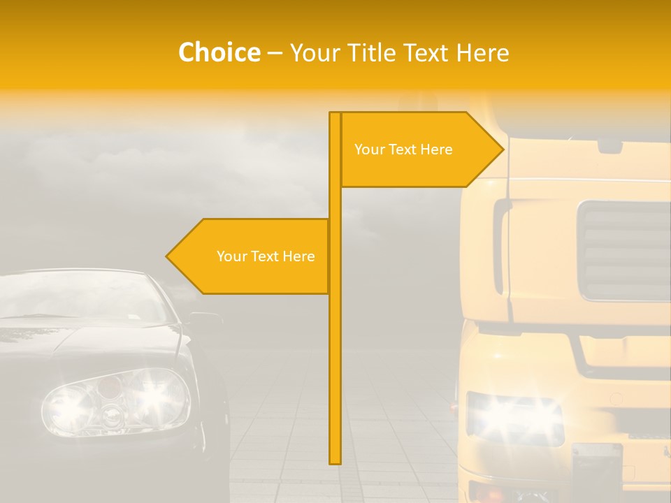 Auto Transport Sattelschlepper PowerPoint Template