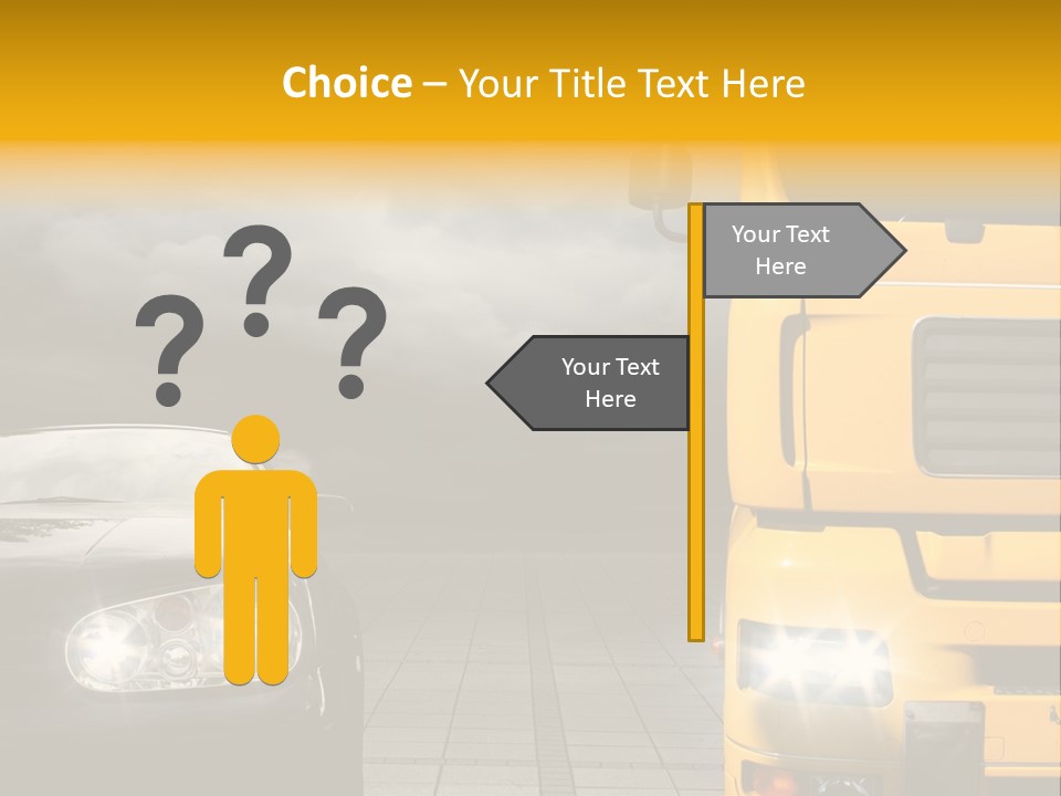 Auto Transport Sattelschlepper PowerPoint Template
