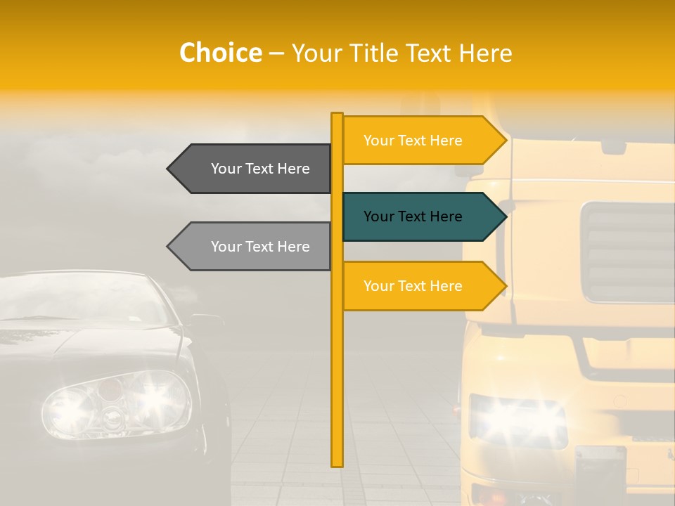 Auto Transport Sattelschlepper PowerPoint Template