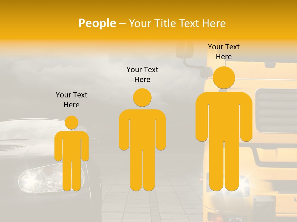 Auto Transport Sattelschlepper PowerPoint Template