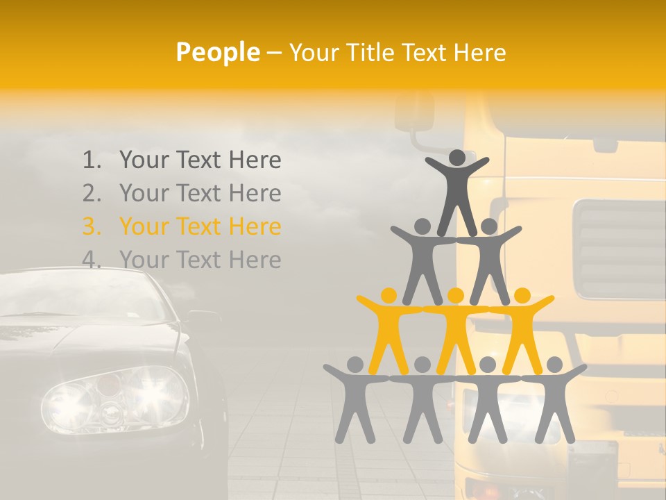 Auto Transport Sattelschlepper PowerPoint Template