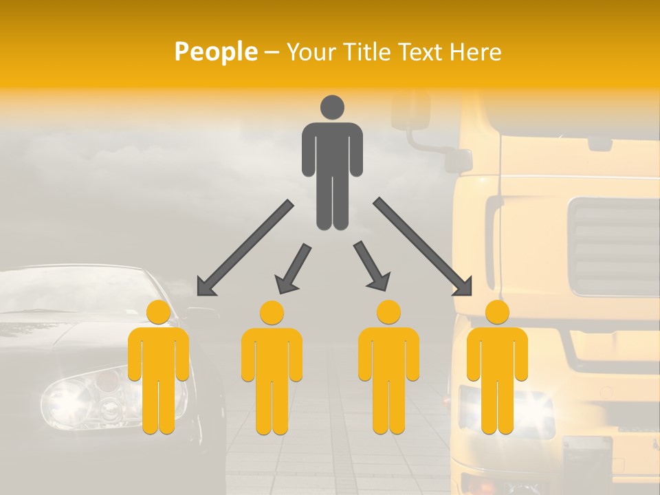 Auto Transport Sattelschlepper PowerPoint Template