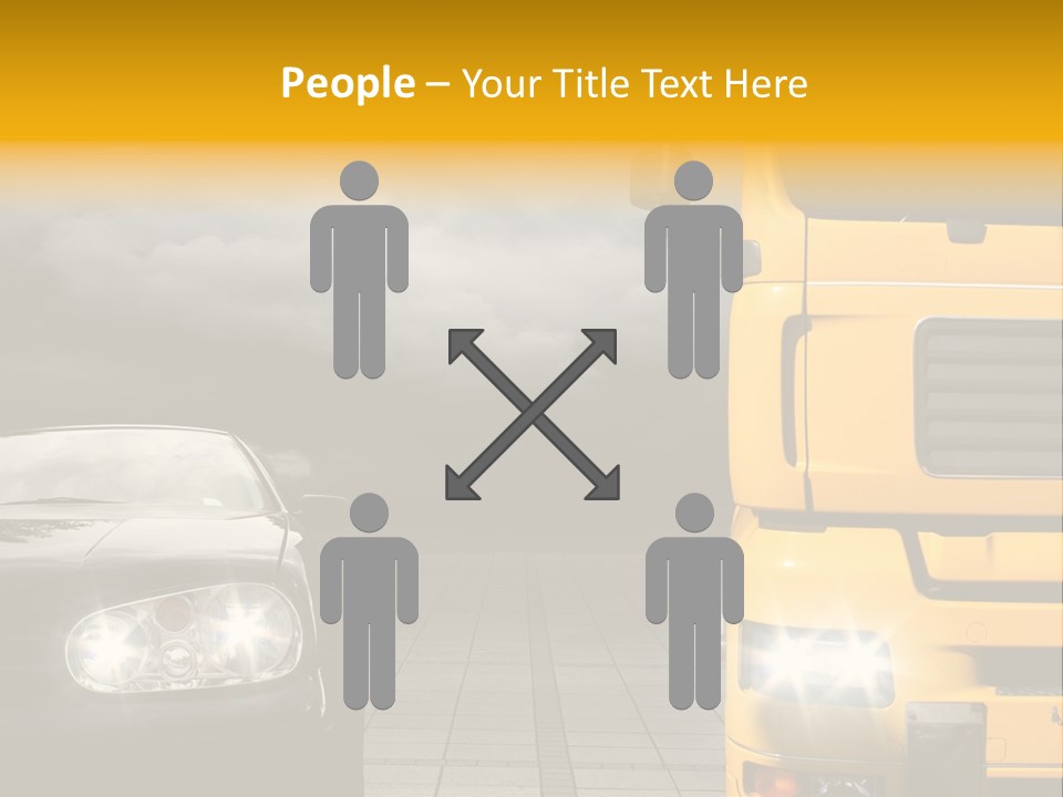 Auto Transport Sattelschlepper PowerPoint Template