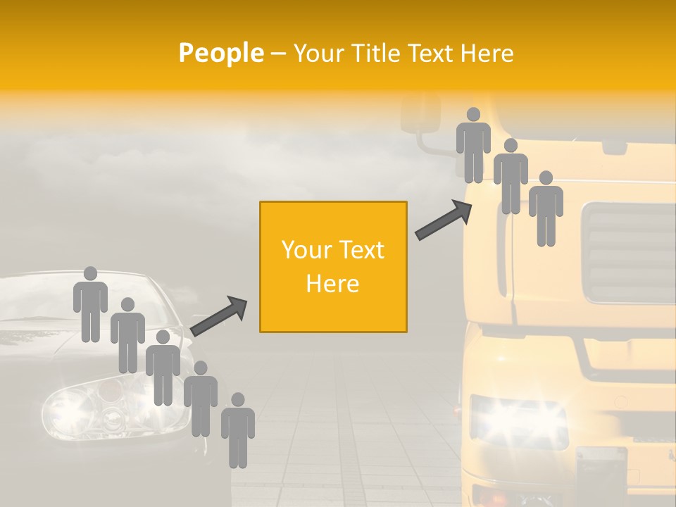 Auto Transport Sattelschlepper PowerPoint Template